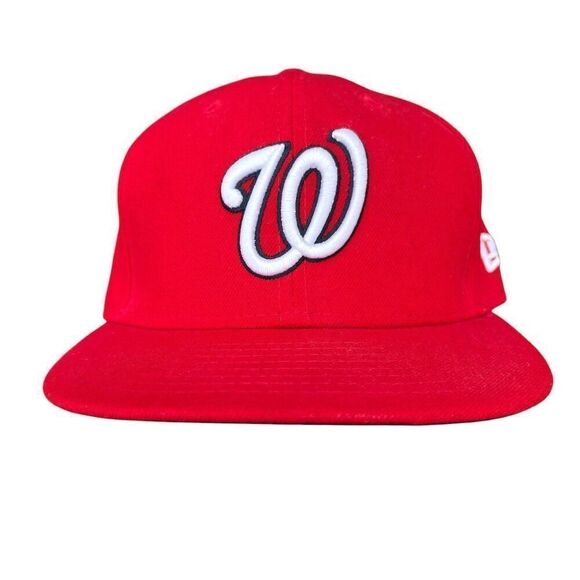 Washington Nationals New Era 59FIFTY Fitted Cap Red Size 7 1/4 - Picture 1 of 5